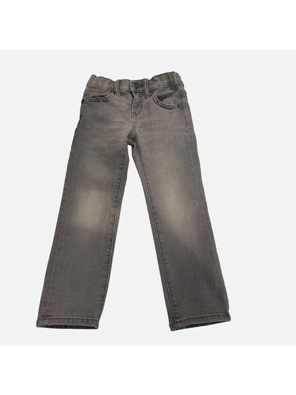 Old Navy Toddler Boys Jeans 5T Gray Karate Indigo Adjustable Waist Built In Flex
